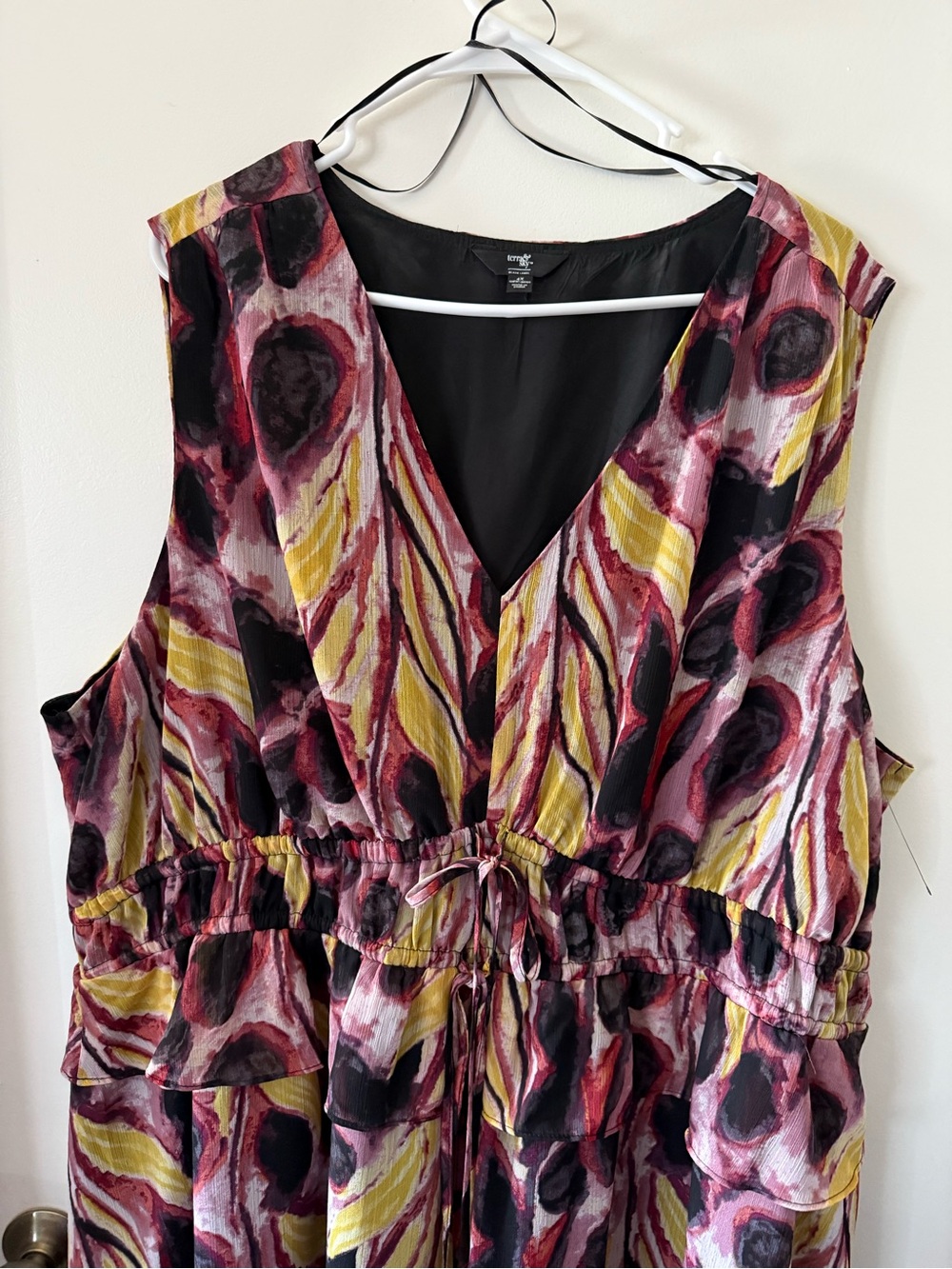 Woman’s Plus Size Art To Wear Maxi Dress W Ruffle 4X 28/30 Boho Fairy Whimsygoth